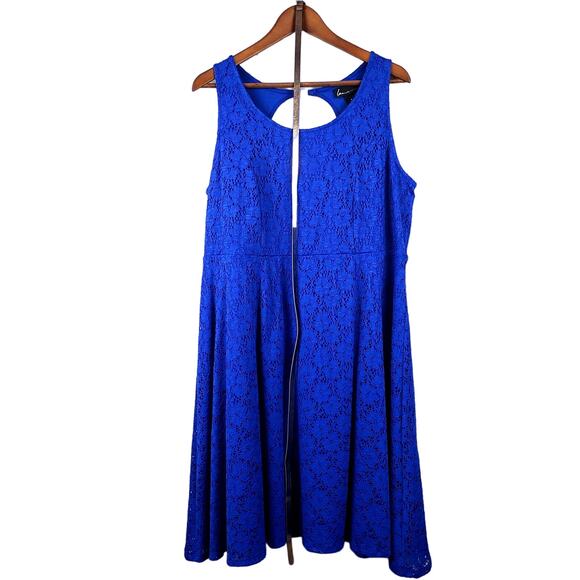 Lane Bryant Floral Lace Fit & Flare - 18 - Picture 1 of 7